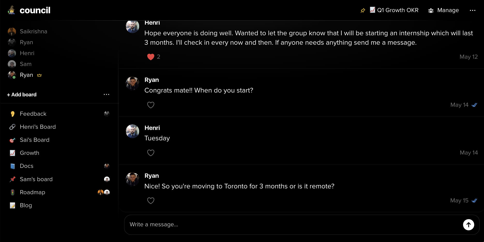 Tertle Buildspace dark mode example